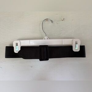 Rayman / Ridless Vintage Thick Black Fabric Adjustable Fashion Belt Size Small